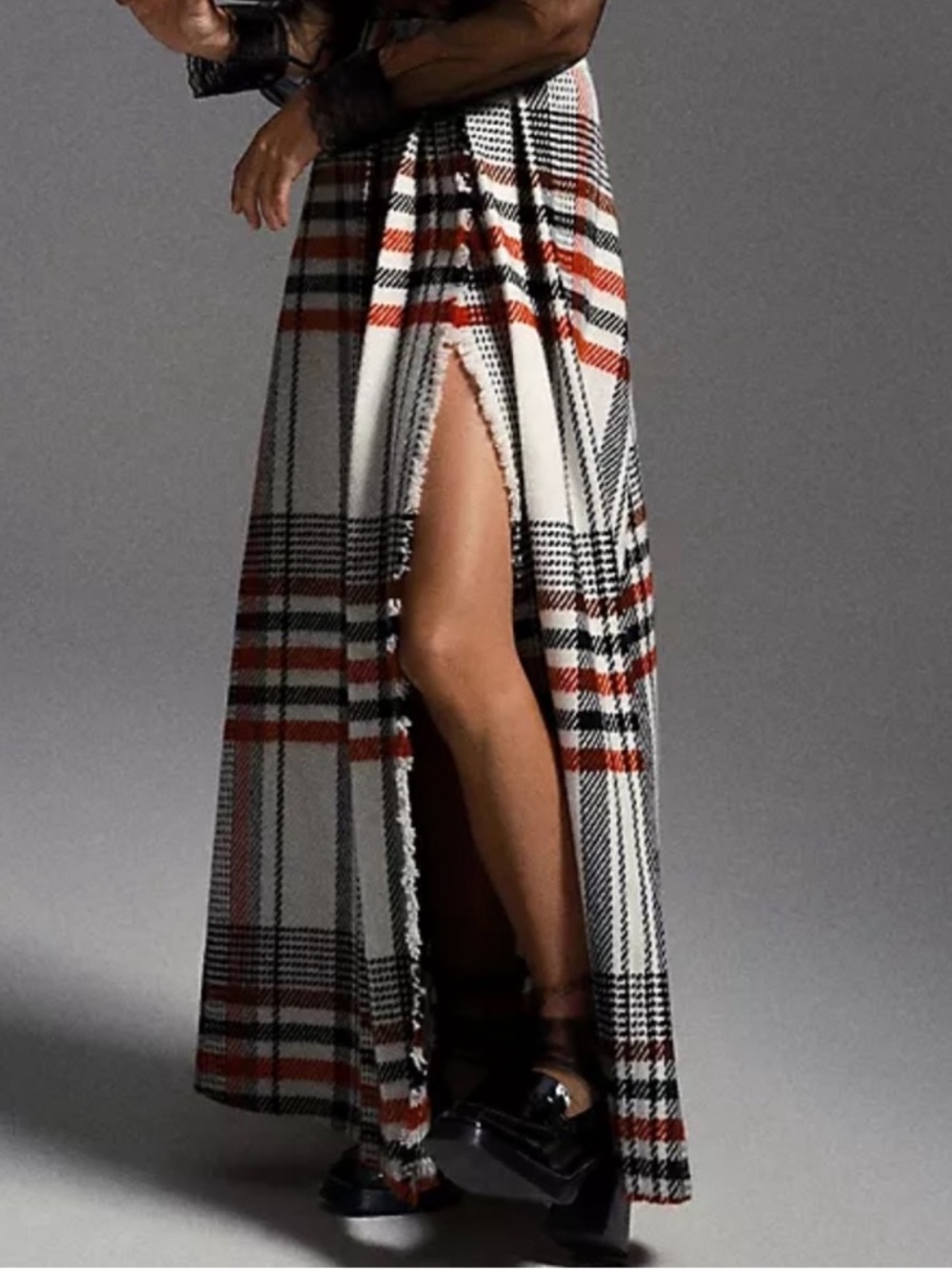 Anthropologie x Mare Mare Tartan Plaid Blanket Maxi Skirt
